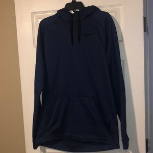 Nike Dri-Fit Large Tall LT Mens Hoodie in Navy Blue